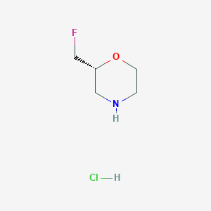 molecular formula C5H11ClFNO B8250522 (R)-2-(Fluoromethyl)morpholine hydrochloride 