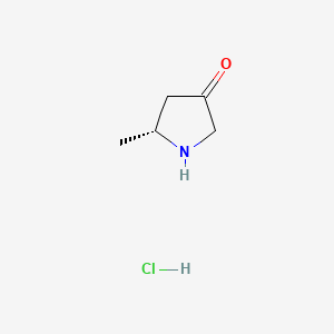 molecular formula C5H10ClNO B8250529 (R)-2-Methylpyrrolidin-5-one hcl 