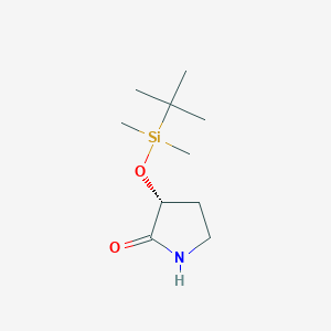 molecular formula C10H21NO2Si B8250545 (R)-3-((叔丁基二甲基甲硅烷基)氧代)吡咯烷-2-酮 
