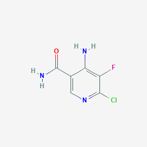 molecular formula C6H5ClFN3O B8250562 4-Amino-6-chloro-5-fluoronicotinamide 