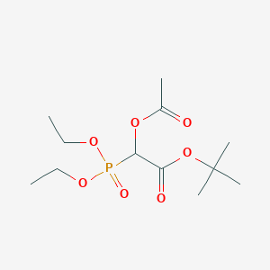 molecular formula C12H23O7P B8250599 tert-Butyl 2-acetoxy-2-(diethoxyphosphoryl)acetate 
