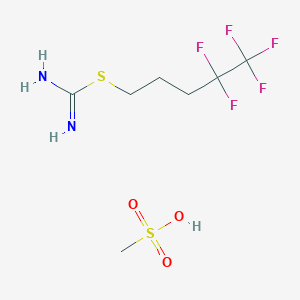 molecular formula C7H13F5N2O3S2 B8250624 S-(4,4,5,5,5-Pentafluoropentyl)isothiourea Methanesulfonate CAS No. 1107606-68-7