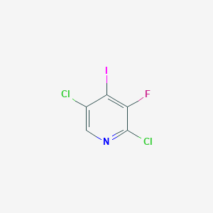 molecular formula C5HCl2FIN B8250631 2,5-二氯-3-氟-4-碘吡啶 