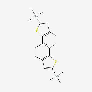 molecular formula C20H24S2Sn2 B8250640 2,7-Bis(trimethylstannyl)naphtho[1,2-b:5,6-b']dithiophene 