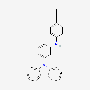 molecular formula C28H26N2 B8250643 N-(4-(tert-Butyl)phenyl)-3-(9H-carbazol-9-yl)aniline 