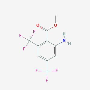 molecular formula C10H7F6NO2 B8250680 Methyl 2-amino-4,6-bis(trifluoromethyl)benzoate 