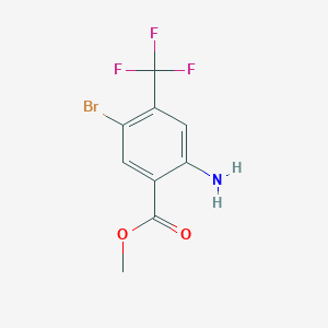 molecular formula C9H7BrF3NO2 B8250682 Methyl 2-amino-5-bromo-4-(trifluoromethyl)benzoate CAS No. 851045-83-5