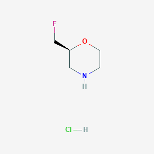 molecular formula C5H11ClFNO B8250695 (S)-2-(Fluoromethyl)morpholine hydrochloride 