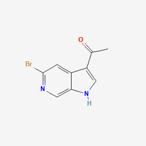 molecular formula C9H7BrN2O B8250729 1-(5-Bromo-1H-pyrrolo[2,3-c]pyridin-3-yl)ethanone 
