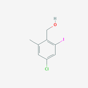 molecular formula C8H8ClIO B8250770 (4-Chloro-2-iodo-6-methylphenyl)methanol 