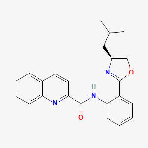N-[2-[(4S)-4-(2-methylpropyl)-4,5-dihydro-1,3-oxazol-2-yl]phenyl]quinoline-2-carboxamide