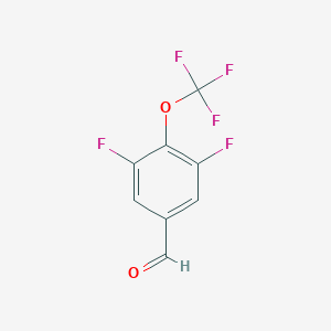 molecular formula C8H3F5O2 B8250810 3,5-Difluoro-4-(trifluoromethoxy)benzaldehyde 