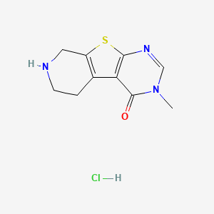 molecular formula C10H12ClN3OS B8250830 4-Methyl-8-thia-4,6,11-triazatricyclo[7.4.0.02,7]trideca-1(9),2(7),5-trien-3-one;hydrochloride 