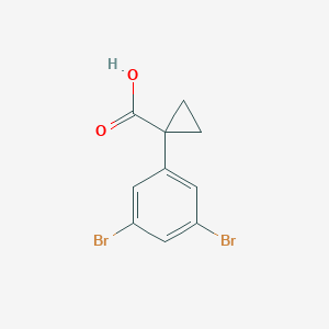 molecular formula C10H8Br2O2 B8250846 1-(3,5-Dibromophenyl)cyclopropane-1-carboxylic acid 