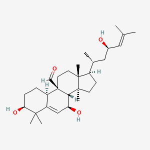 molecular formula C30H48O4 B8250890 19-Norlanosta-5,24-diene-9-carboxaldehyde, 3,7,23-trihydroxy-, (3beta,7beta,9beta,10alpha,24R)- 