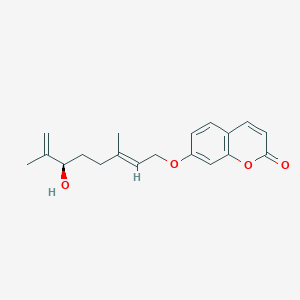 molecular formula C19H22O4 B8250914 7-[[(2E,6R)-6-Hydroxy-3,7-dimethyl-2,7-octadienyl]oxy]-2H-1-benzopyran-2-one 