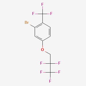 molecular formula C10H5BrF8O B8250995 2-Bromo-4-(2,2,3,3,3-pentafluoropropoxy)-1-(trifluoromethyl)benzene 