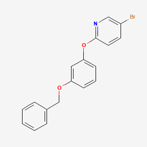 molecular formula C18H14BrNO2 B8251009 2-(3-(Benzyloxy)phenoxy)-5-bromopyridine 