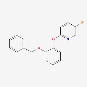 molecular formula C18H14BrNO2 B8251010 2-(2-(Benzyloxy)phenoxy)-5-bromopyridine 
