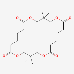 3,3,14,14-Tetramethyl-1,5,12,16-tetraoxacyclodocosane-6,11,17,22-tetrone