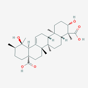 molecular formula C30H46O6 B8251046 (3S,4S,4aR,6aR,6bS,8aS,11R,12R,12aS,14aR,14bR)-3,12-dihydroxy-4,6a,6b,11,12,14b-hexamethyl-1,2,3,4a,5,6,7,8,9,10,11,12a,14,14a-tetradecahydropicene-4,8a-dicarboxylic acid 