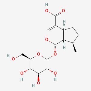 molecular formula C16H24O9 B8251050 (1S,4aS,7R,7aR)-7-methyl-1-[(3R,4S,5S,6R)-3,4,5-trihydroxy-6-(hydroxymethyl)oxan-2-yl]oxy-1,4a,5,6,7,7a-hexahydrocyclopenta[c]pyran-4-carboxylic acid 