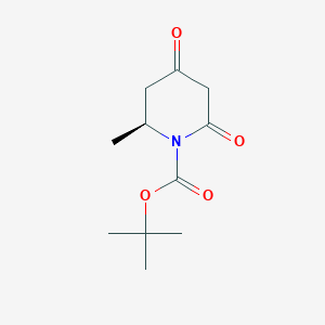 molecular formula C11H17NO4 B8251056 tert-Butyl (S)-2-methyl-4,6-dioxopiperidine-1-carboxylate 