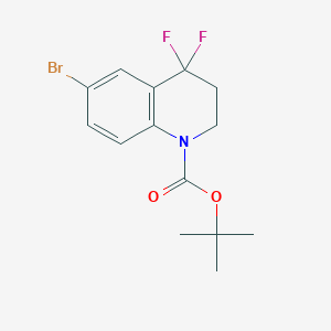 molecular formula C14H16BrF2NO2 B8251086 Tert-butyl 6-bromo-4,4-difluoro-2,3-dihydroquinoline-1-carboxylate 