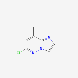 molecular formula C7H6ClN3 B8251091 6-Chloro-8-methylimidazo[1,2-b]pyridazine 
