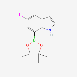 5-Iodo-7-(4,4,5,5-tetramethyl-1,3,2-dioxaborolan-2-yl)-1h-indole