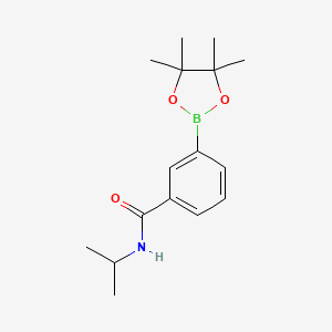 molecular formula C16H24BNO3 B8251105 N-Isopropyl-3-(4,4,5,5-tetramethyl-1,3,2-dioxaborolan-2-yl)benzamide 