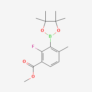 molecular formula C15H20BFO4 B8251119 Methyl 2-fluoro-4-methyl-3-(4,4,5,5-tetramethyl-1,3,2-dioxaborolan-2-yl)benzoate 
