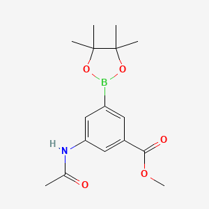 molecular formula C16H22BNO5 B8251131 Methyl 3-acetamido-5-(4,4,5,5-tetramethyl-1,3,2-dioxaborolan-2-YL)benzoate 