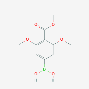 molecular formula C10H13BO6 B8251196 (3,5-Dimethoxy-4-methoxycarbonylphenyl)boronic acid 