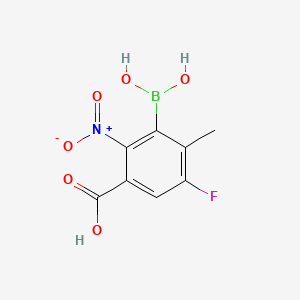 molecular formula C8H7BFNO6 B8251241 3-Borono-5-fluoro-4-methyl-2-nitrobenzoic acid 