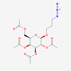 molecular formula C17H25N3O10 B8251278 3-Azidopropyl 2,3,4,6-tetra-O-acetyl-b-D-galactopyranoside 
