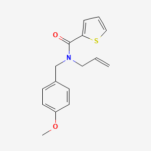 molecular formula C16H17NO2S B8251288 N-[(4-methoxyphenyl)methyl]-N-prop-2-enylthiophene-2-carboxamide 