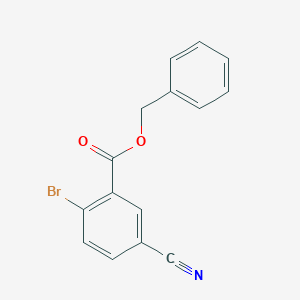 molecular formula C15H10BrNO2 B8251305 Benzyl 2-bromo-5-cyanobenzoate 