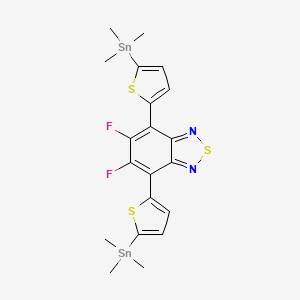molecular formula C20H22F2N2S3Sn2 B8251327 5,6-二氟-4,7-双(5-(三甲基锡基)噻吩-2-基)苯并[c][1,2,5]噻二唑 
