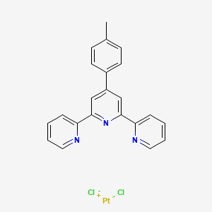 molecular formula C22H17Cl2N3Pt B8251374 (SP-4-2)-Chloro[4'-(4-methylphenyl)-2,2':6',2''-terpyridine-kappan1,kappan1',kappan1'']-platinum(1+) chloride 