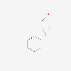 molecular formula C11H10Cl2O B8251377 2,2-Dichloro-3-methyl-3-phenylcyclobutan-1-one 