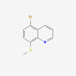 molecular formula C10H8BrNS B8251394 5-Bromo-8-methylsulfanylquinoline 