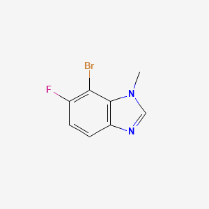 molecular formula C8H6BrFN2 B8251414 7-Bromo-6-fluoro-1-methylbenzimidazole 