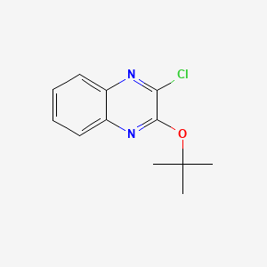 molecular formula C12H13ClN2O B8251418 2-Chloro-3-[(2-methylpropan-2-yl)oxy]quinoxaline 
