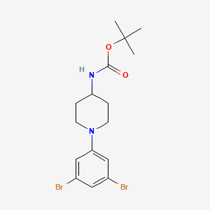 molecular formula C16H22Br2N2O2 B8251444 tert-butyl N-[1-(3,5-dibromophenyl)piperidin-4-yl]carbamate 