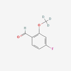 molecular formula C8H7FO2 B8251458 4-Fluoro-2-(trideuteriomethoxy)benzaldehyde 