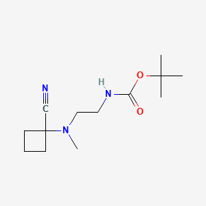 molecular formula C13H23N3O2 B8251463 tert-butyl N-[2-[(1-cyanocyclobutyl)-methylamino]ethyl]carbamate 