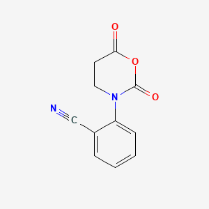 molecular formula C11H8N2O3 B8251473 2-(2,6-Dioxo-1,3-oxazinan-3-yl)benzonitrile 