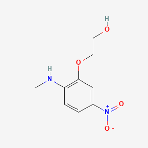 molecular formula C9H12N2O4 B8251536 2-[2-(Methylamino)-5-nitrophenoxy]ethanol 