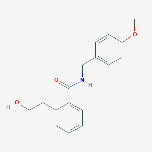 molecular formula C17H19NO3 B8251565 2-(2-hydroxyethyl)-N-[(4-methoxyphenyl)methyl]benzamide 